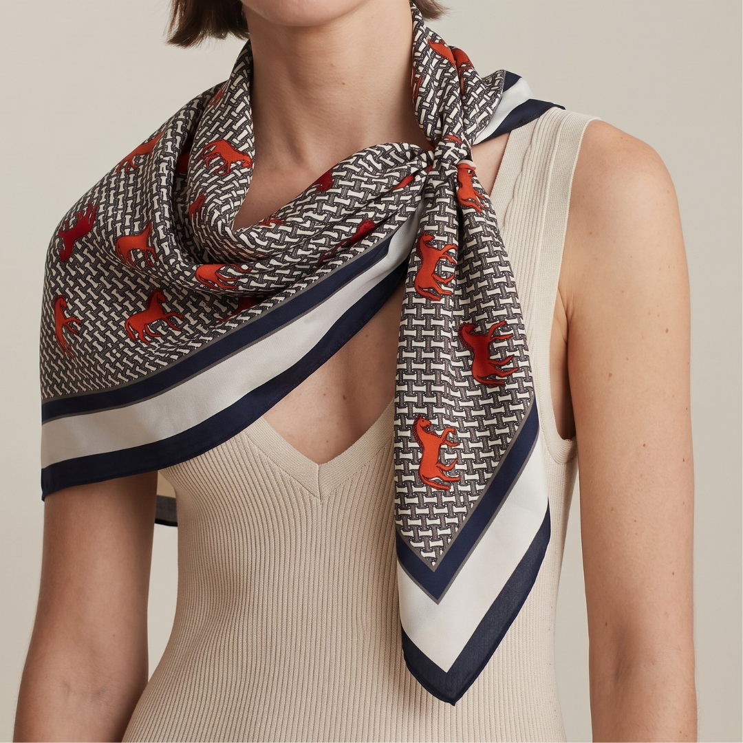 Equestrian Chic Satin Scarf