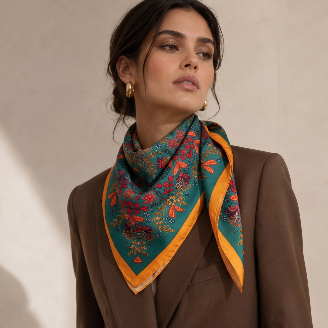 Rangrez Floral Statement Scarf