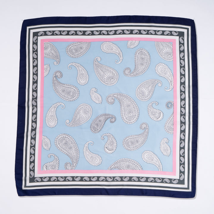 Blue Mist Paisley Designer Scarf