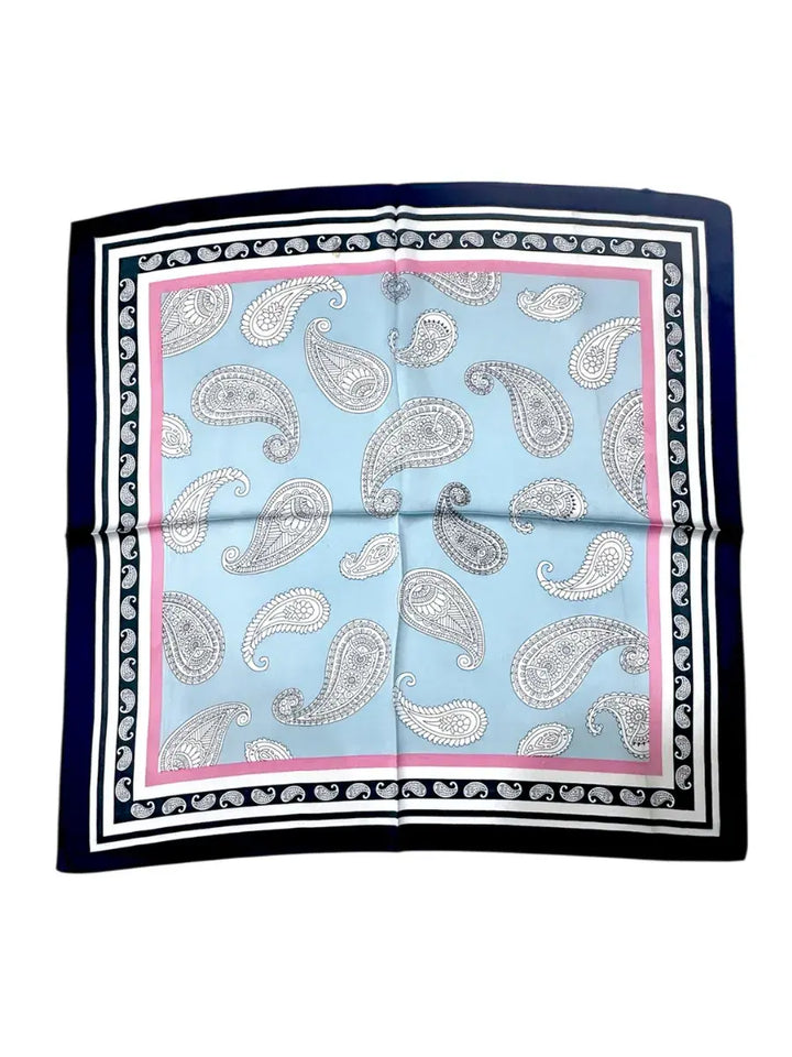 Blue Mist Paisley Designer Scarf