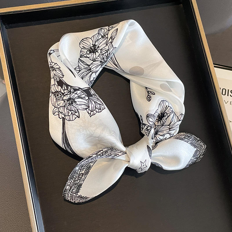 Moonlight Bloom Satin Scarf | Salty