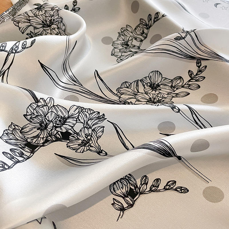 Moonlight Bloom Satin Scarf | Salty