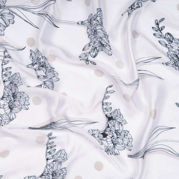 Moonlight Bloom Satin Scarf