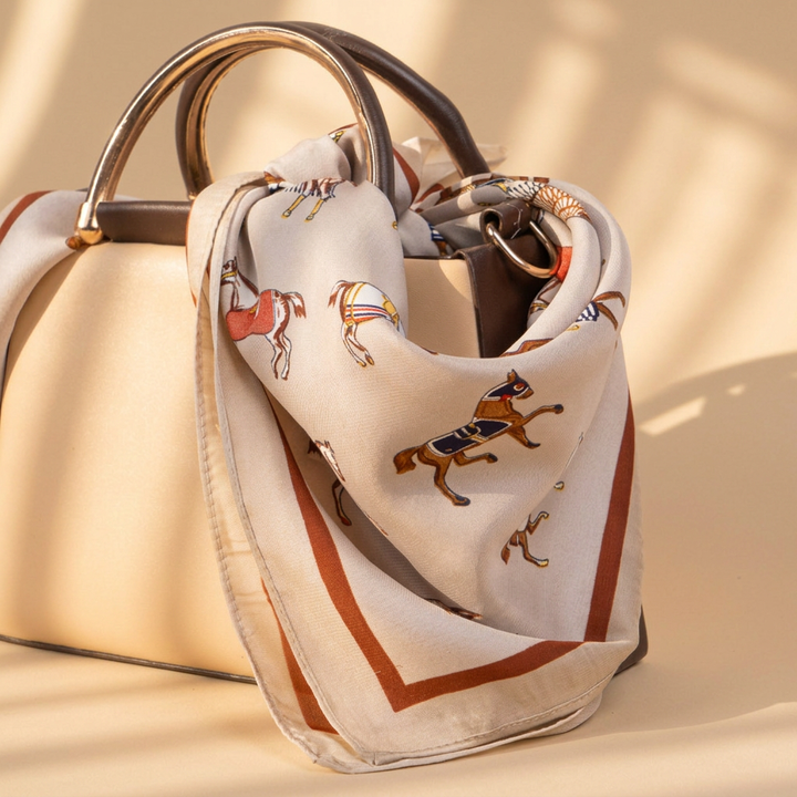 Equestrian Elegance Satin Scarf
