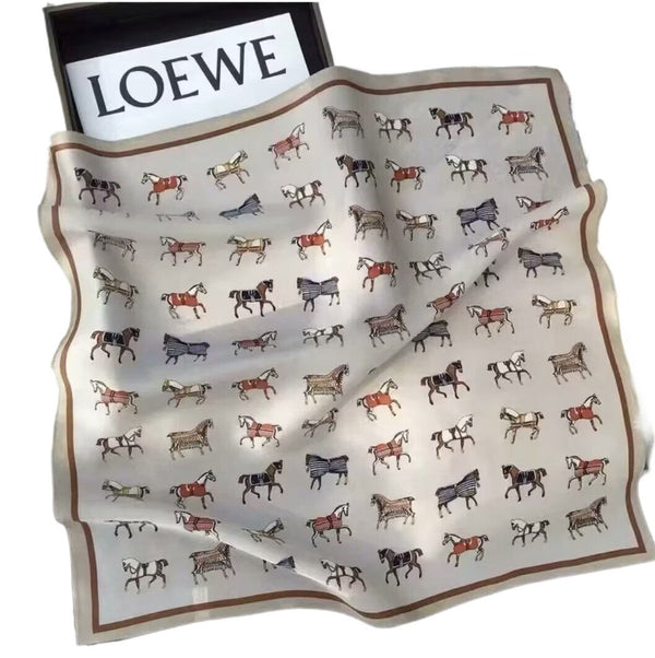 Equestrian Elegance Satin Scarf