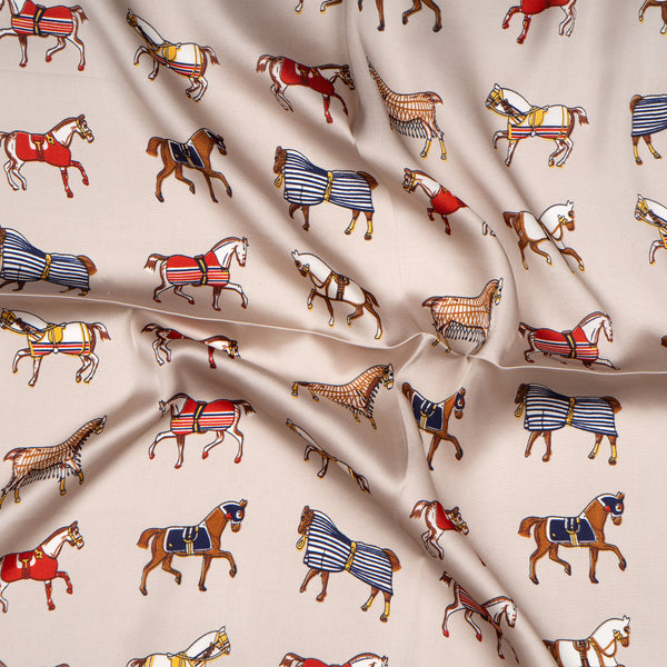 Equestrian Elegance Satin Scarf