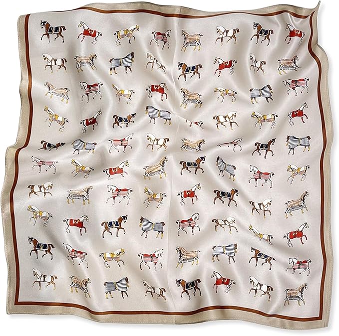 Equestrian Elegance Satin Scarf | Salty