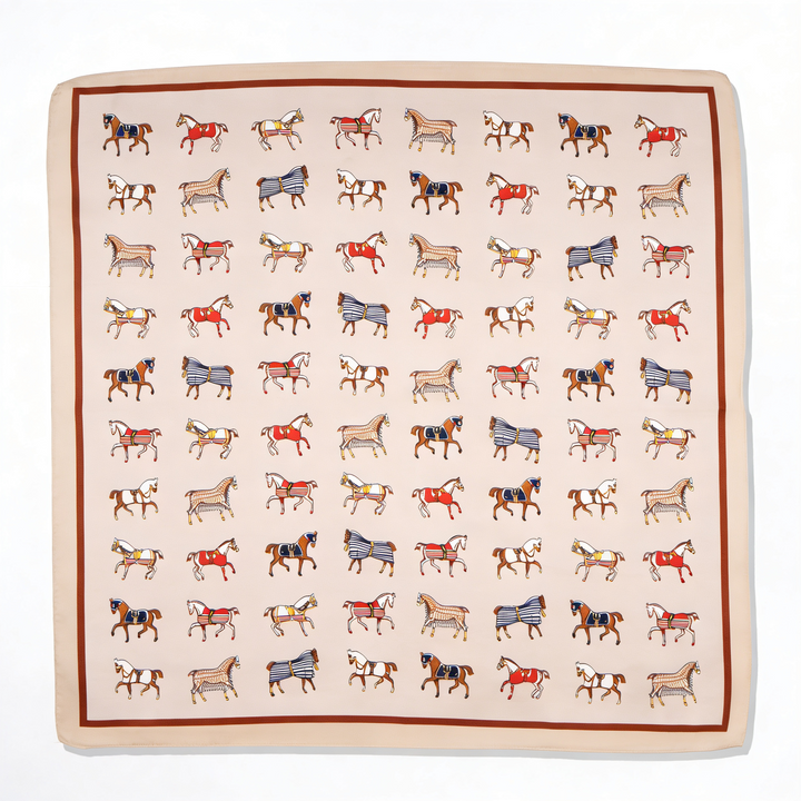 Equestrian Elegance Satin Scarf