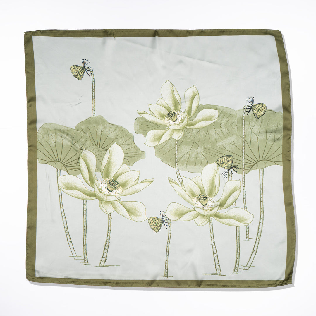 Sage Lotus Luxe Scarf