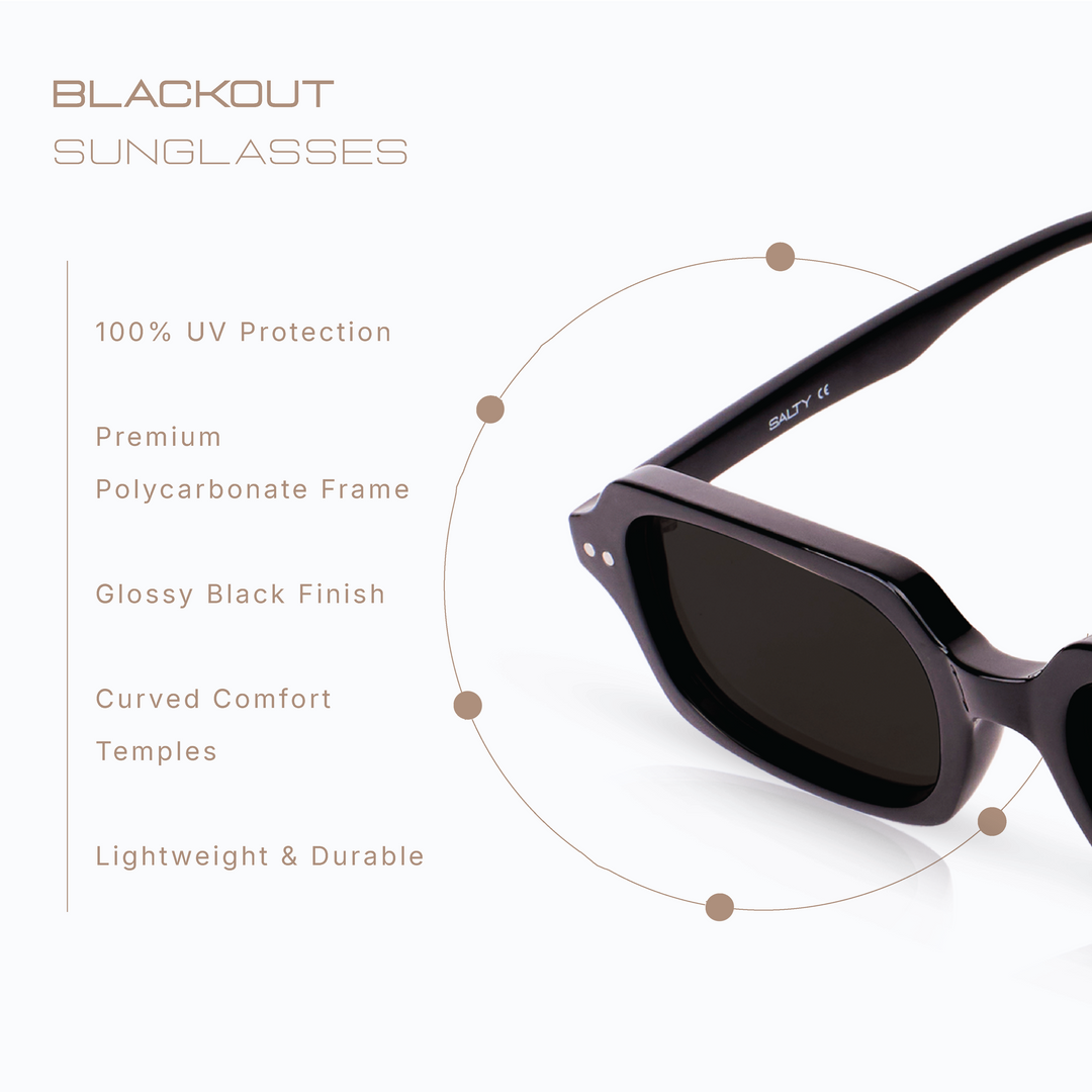 Blackout Retro Sunglasses