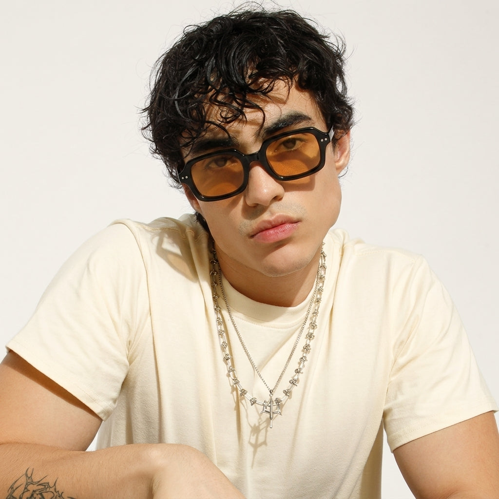 Jade Wink Brown Rectangular Sunglasses