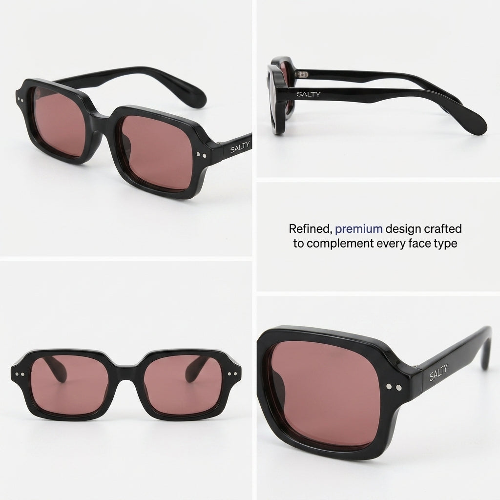 Jade Wink Pink Rectangular Sunglasses