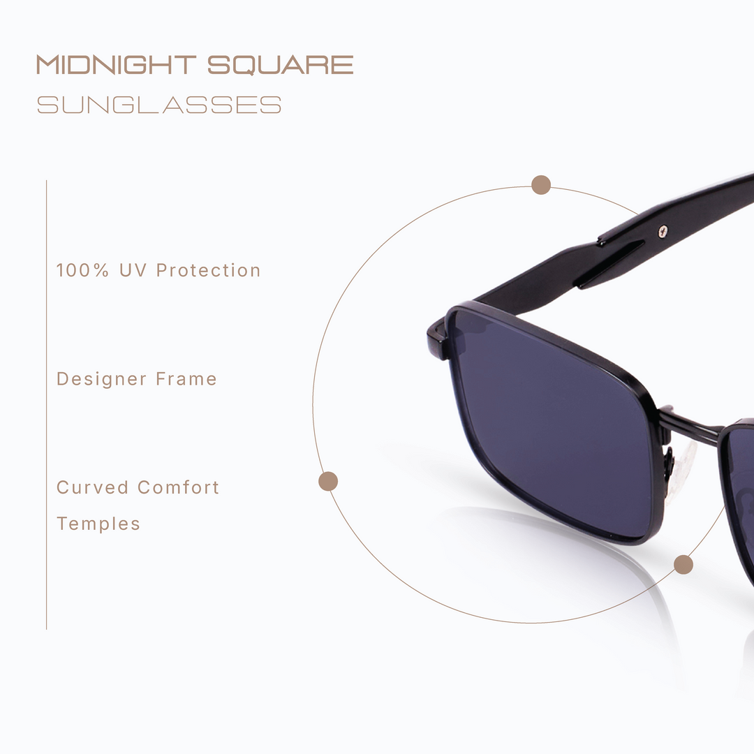 Midnight Square Sunglasses - Salty Accessories