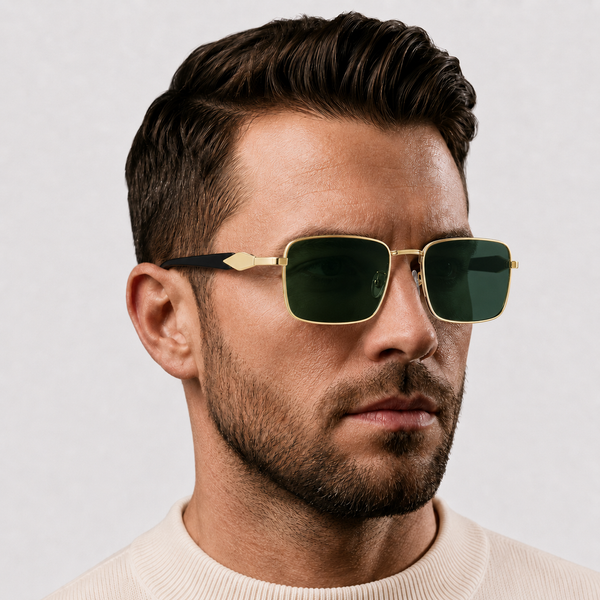 Gold Frame Square Sunglasses