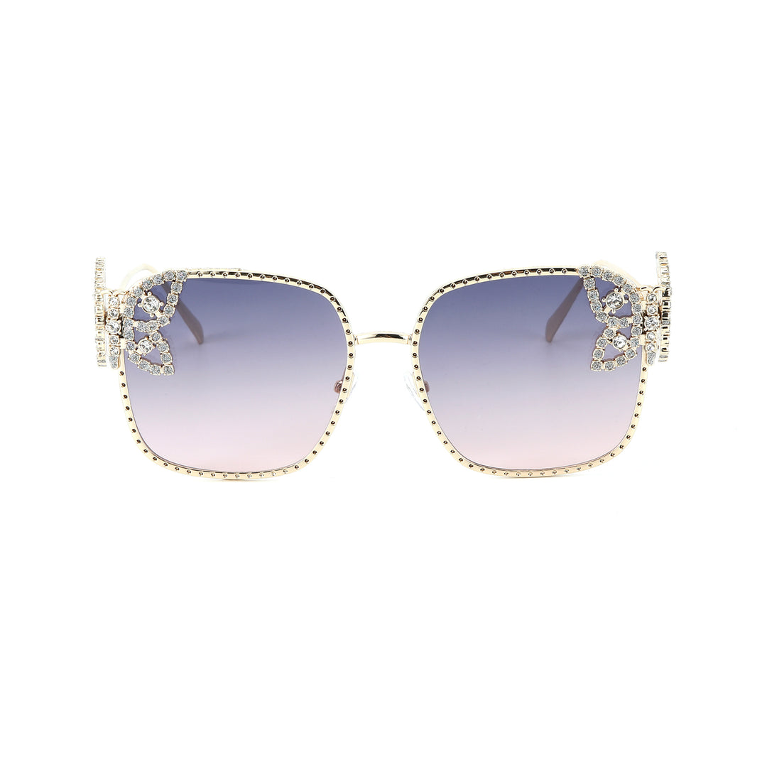 Luxury Butterfly Square Sunglasses For Women - Purple