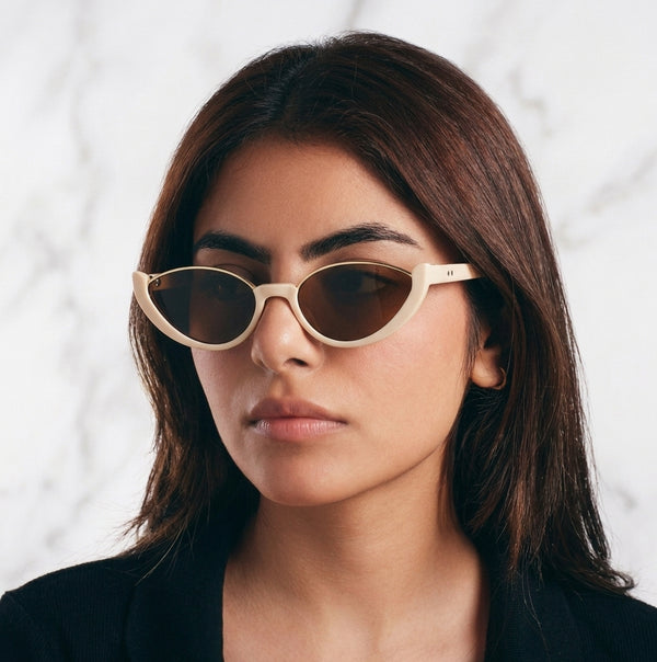 Summer Perfect Cat Eye Brown Tinted Sunglasses