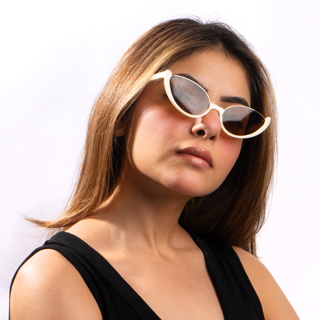 Summer Perfect Cat Eye Brown Tinted Sunglasses