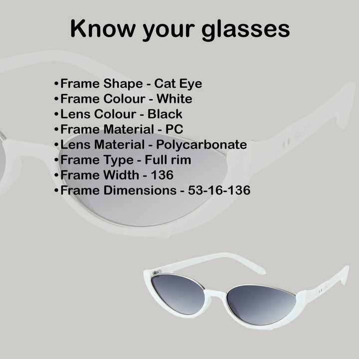 Summer Perfect Cat Eye Black Tinted Sunglasses