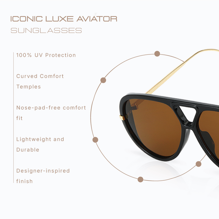 Iconic Luxe Aviator Sunglasses