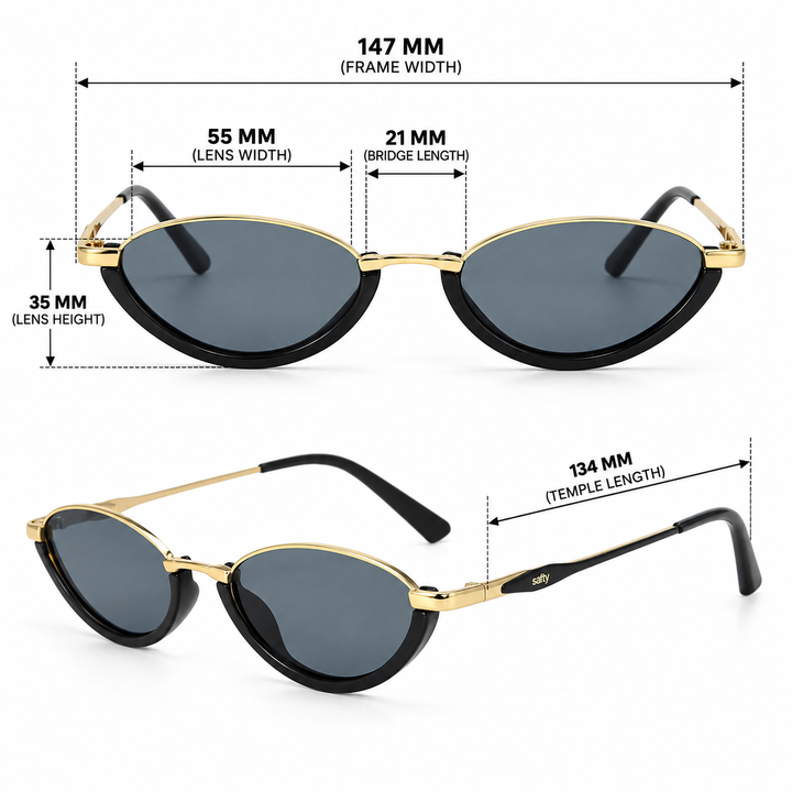 Catnip Gradient UV400 Protection Shades - (Black-Gold-Black)
