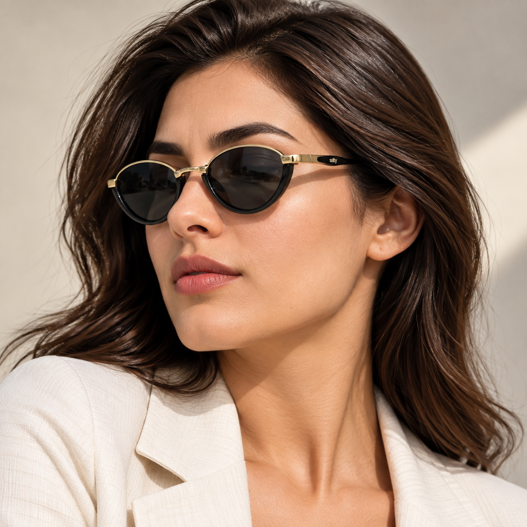 Catnip Gradient UV400 Protection Shades - (Black-Gold-Black)