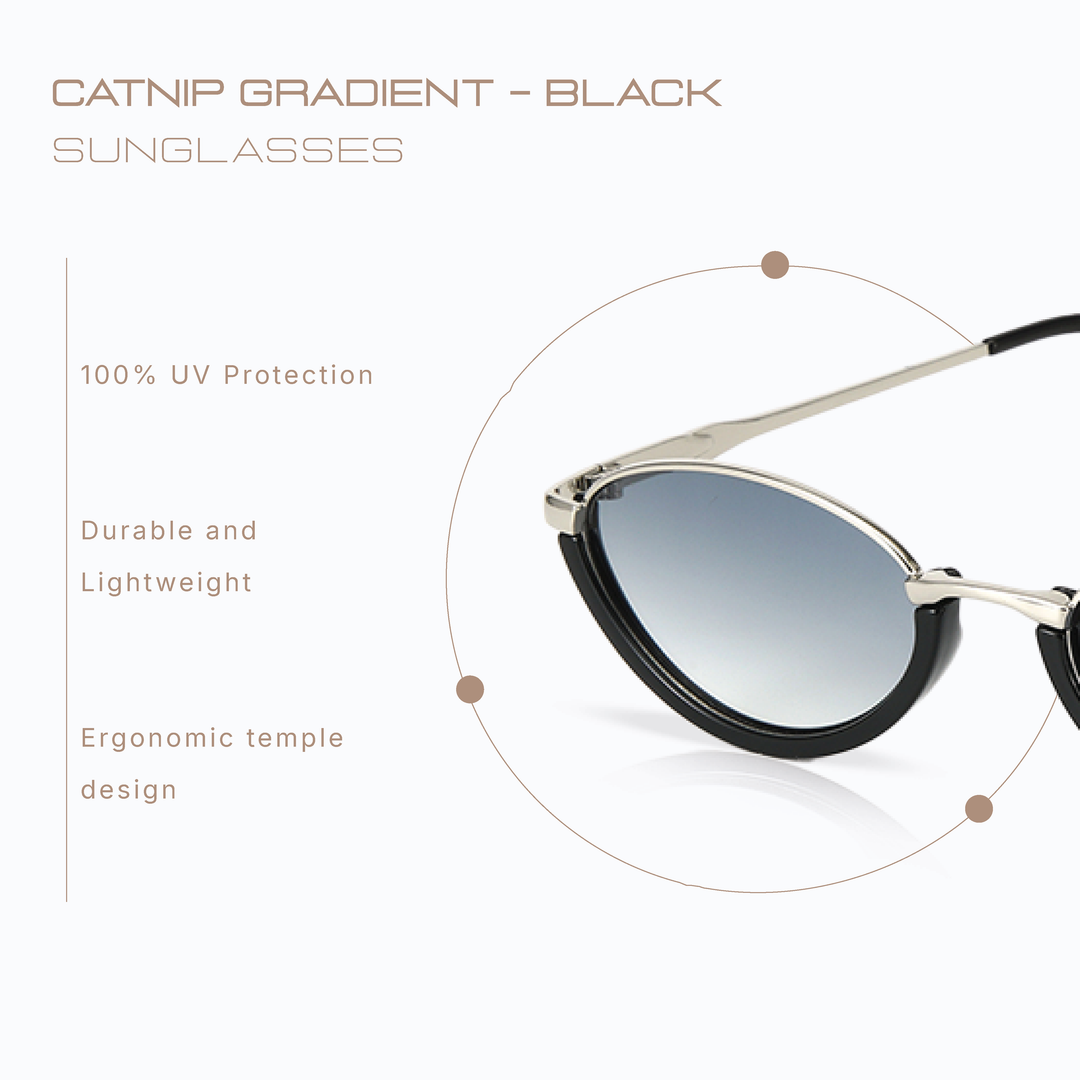 Catnip Gradient UV400 Protection Shades - Black