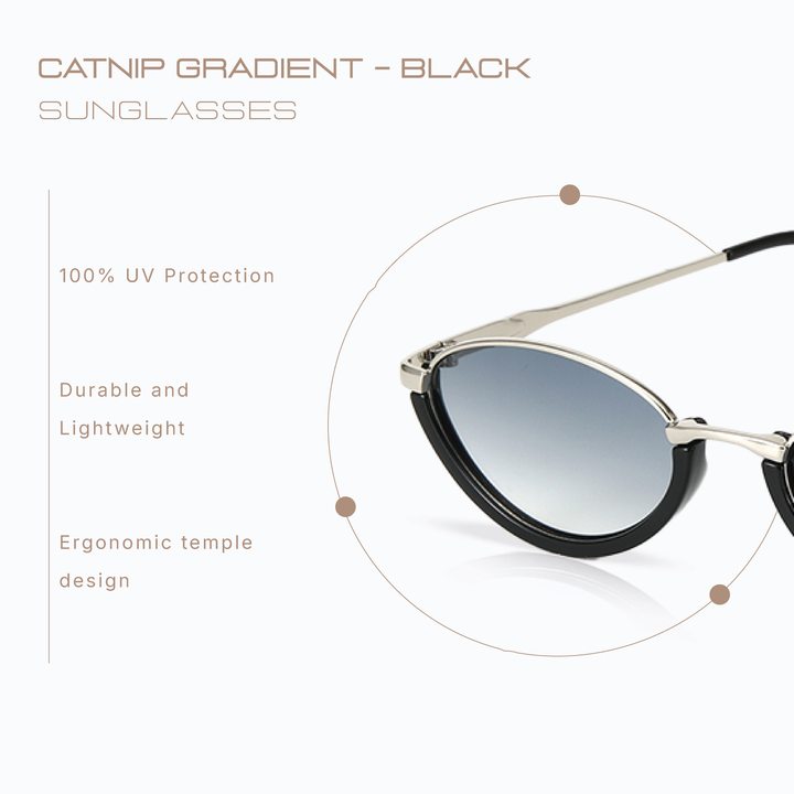 Catnip Gradient UV400 Protection Shades - Black
