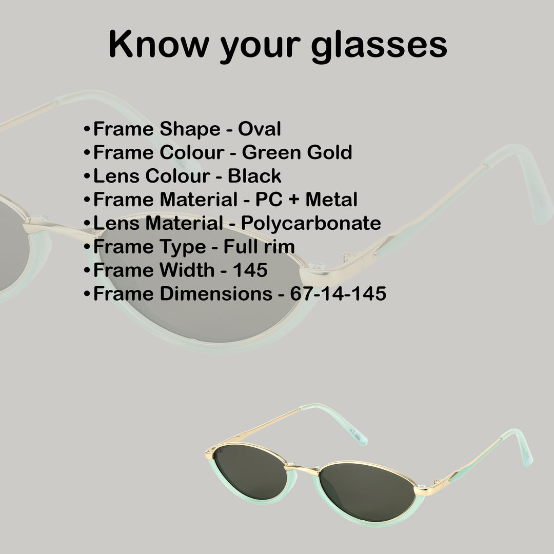 Catnip Gradient UV400 Protection Shades - Green