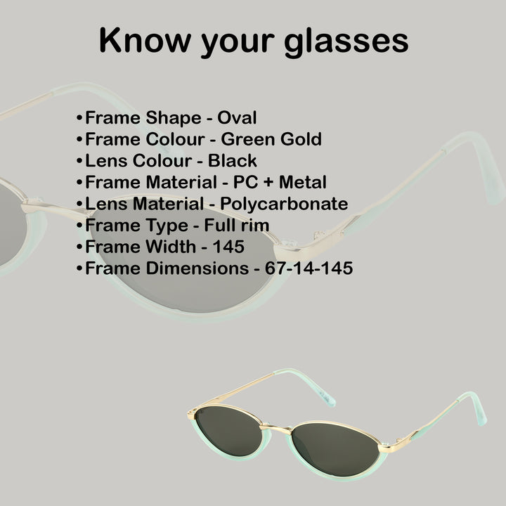 Catnip Gradient UV400 Protection Shades - Green