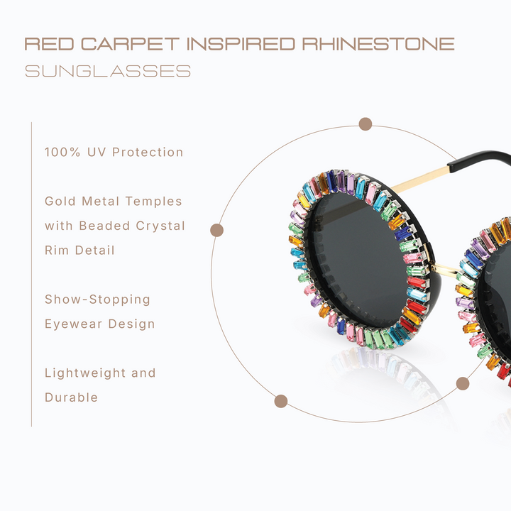 Red Carpet Inspired Rhinestone Designer Party Glasses for Women