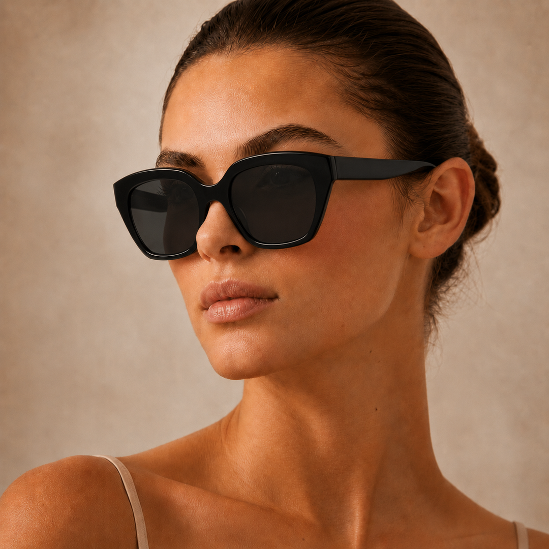 Coastal Chic Black Frame Fashion Sunglasses for Girls | Salty
