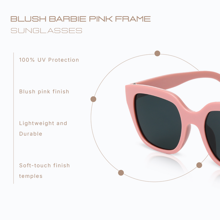 Blush Barbie Pink Frame Cool Shades for Women
