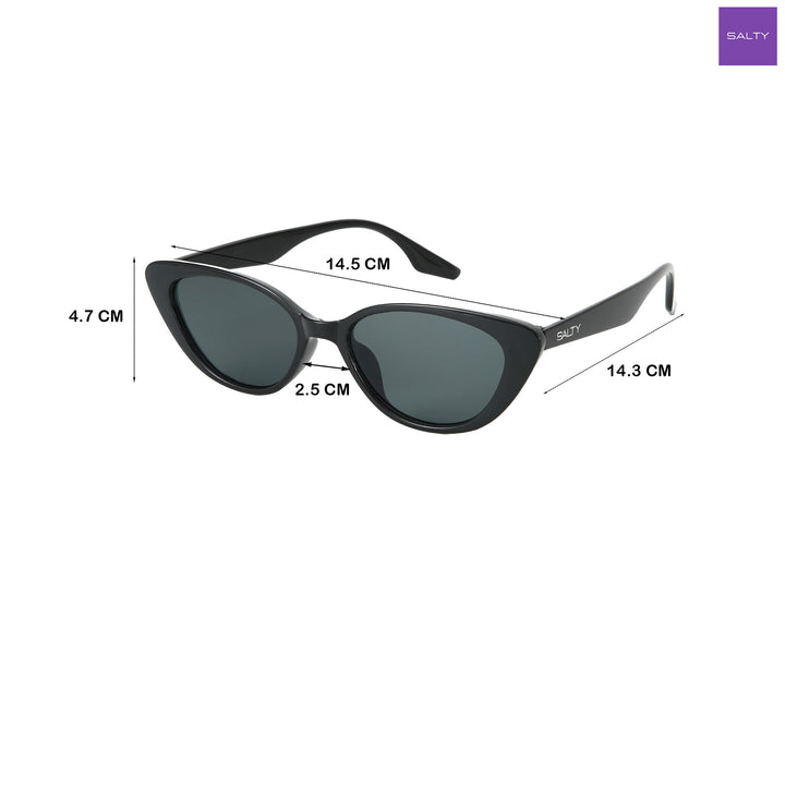 Vintage Black Oval UV Protection Sunglasses
