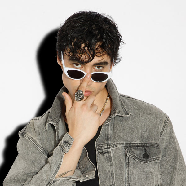 Kurt Cobain White Oval Sunglasses