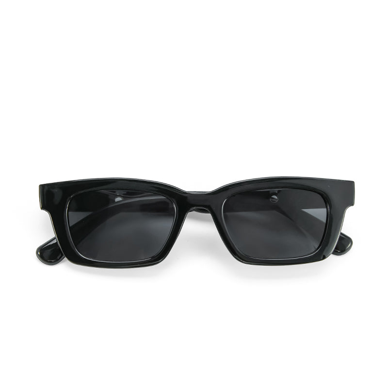 Statement Rectangular Black UV Protection Shades