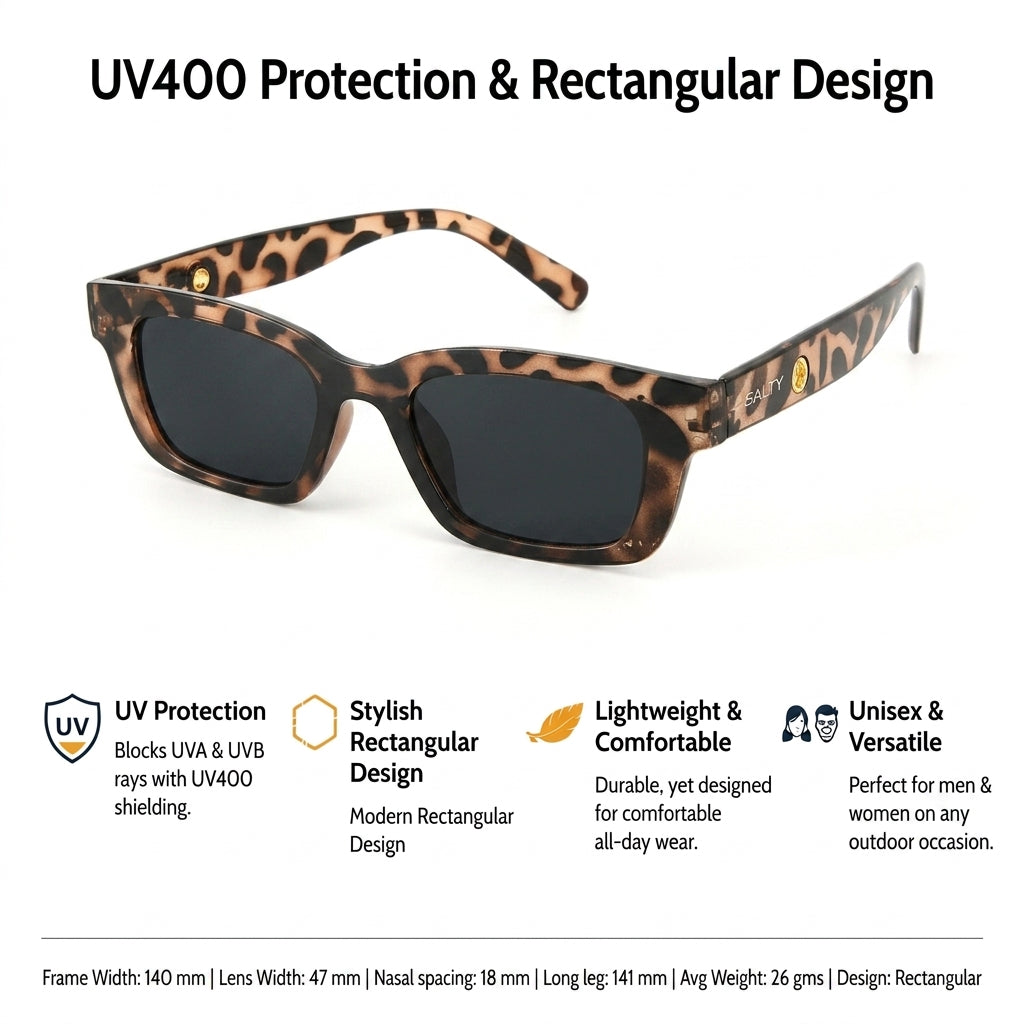 Statement Rectangular UV Protection Sunglasses