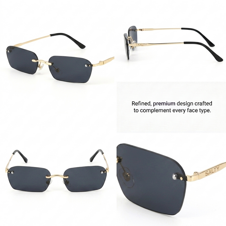 Onyx Drift Rectangle UV400 Protective Sunglasses