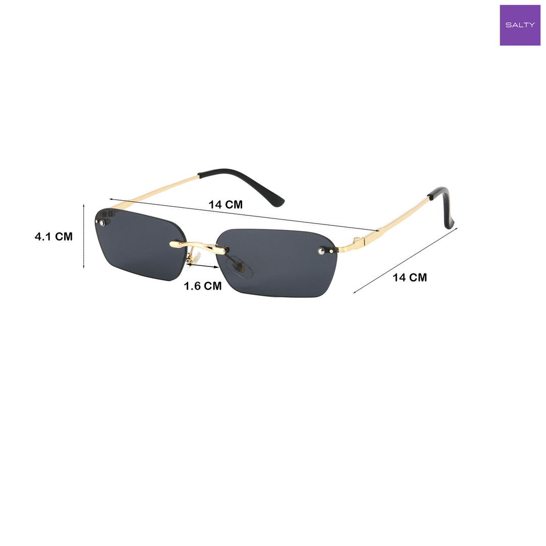 Onyx Drift Rectangle UV400 Protective Sunglasses