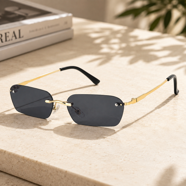 Onyx Drift Rectangle UV400 Protective Sunglasses