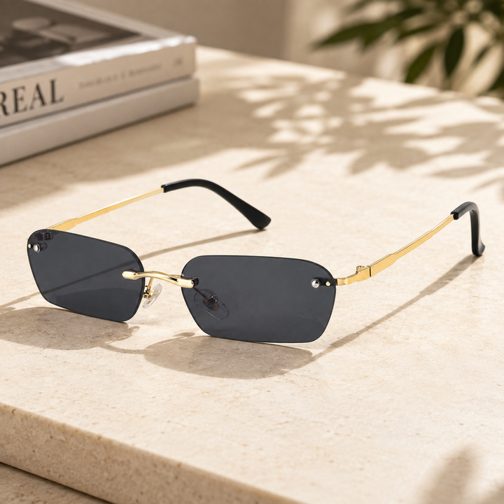 Onyx Drift Rectangle UV400 Protective Sunglasses