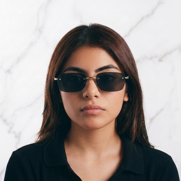 Onyx Drift Rectangle UV400 Protective Sunglasses