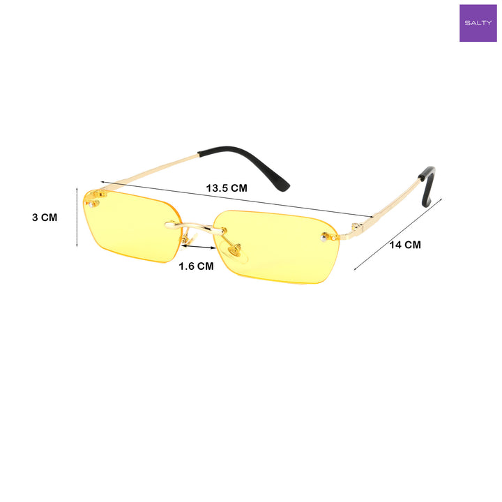 Kartik Aaryan Micro Sunglasses-Yellow