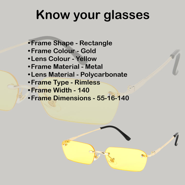 Kartik Aaryan Micro Sunglasses-Yellow