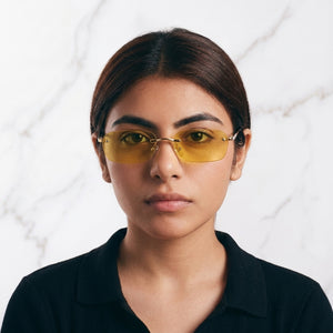 Kartik Aaryan Micro Sunglasses-Yellow