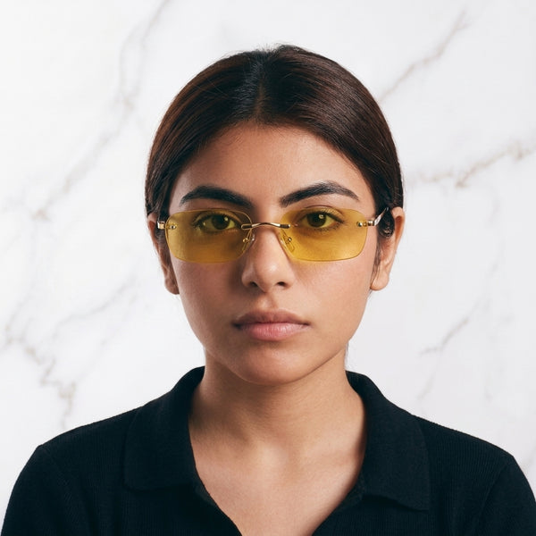 Kartik Aaryan Micro Sunglasses-Yellow