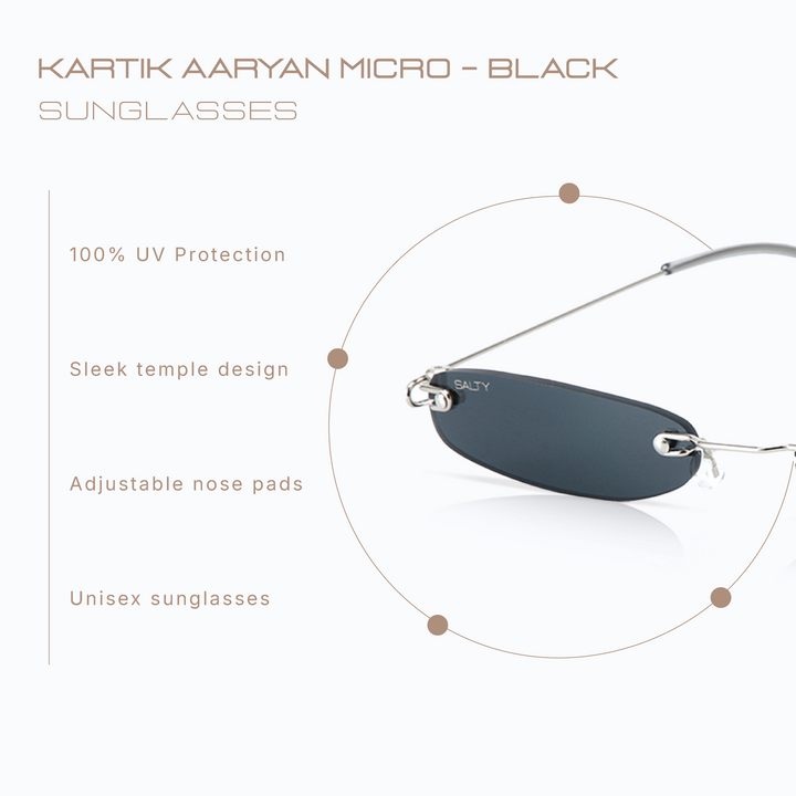 Kartik Aaryan Micro Sunglasses-Black