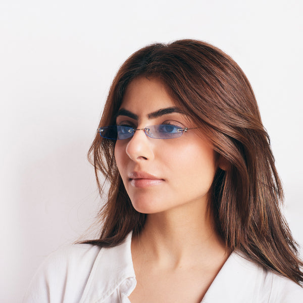 Kartik Aaryan Micro Sunglasses-Aqua