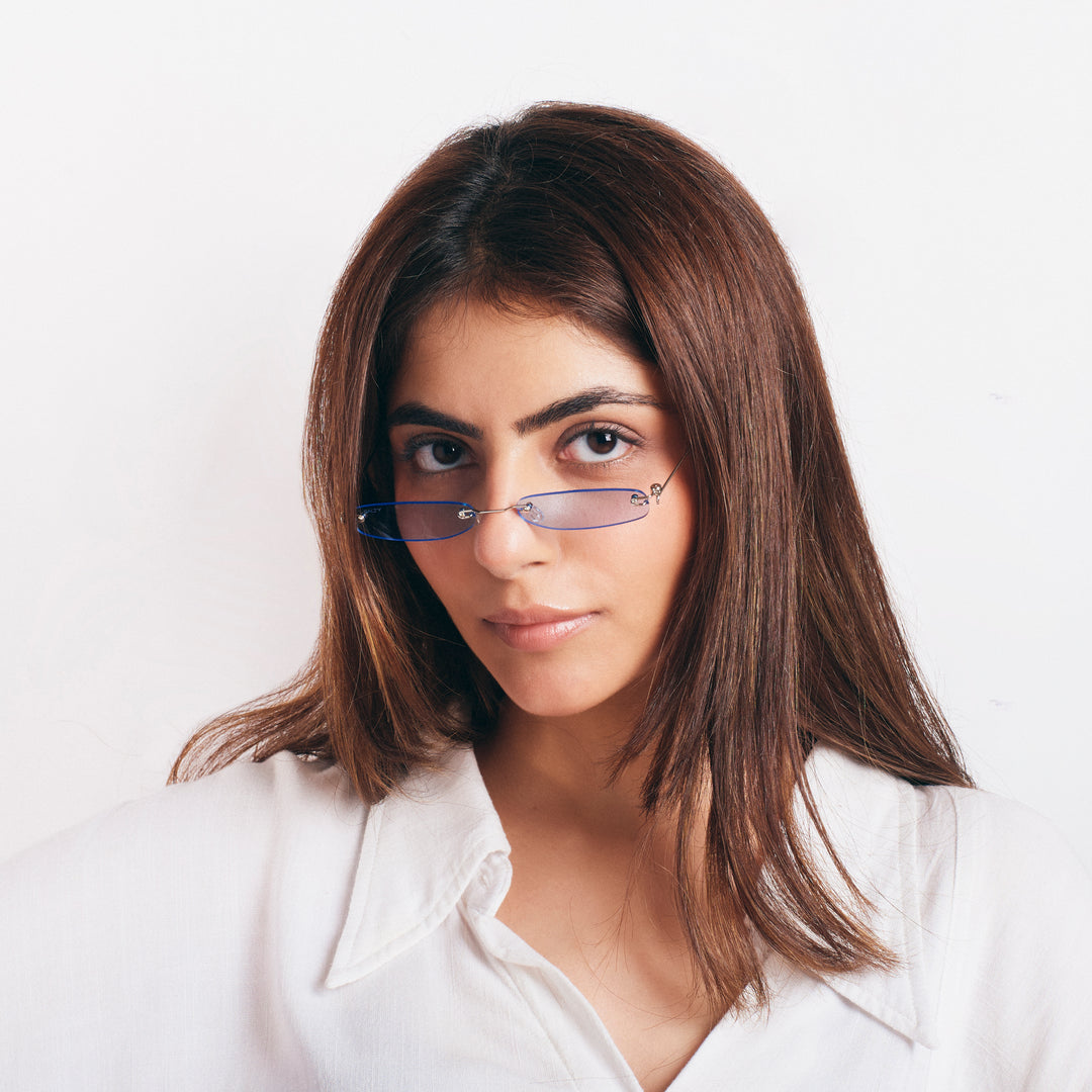 Kartik Aaryan Micro Sunglasses-Aqua