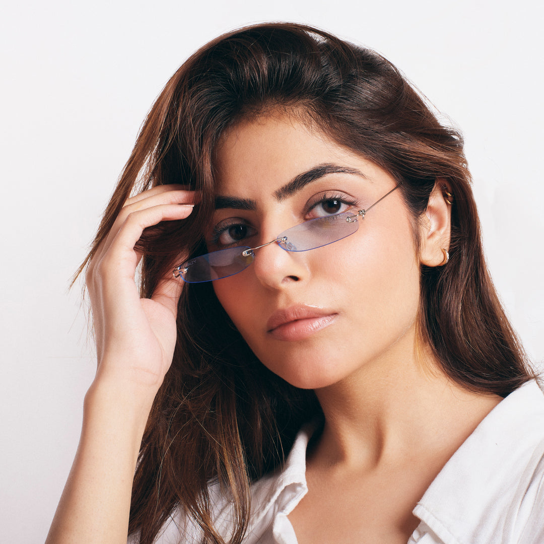 Kartik Aaryan Micro Sunglasses-Aqua