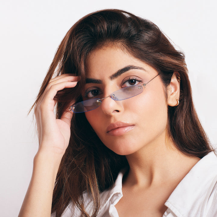 Kartik Aaryan Micro Sunglasses-Aqua